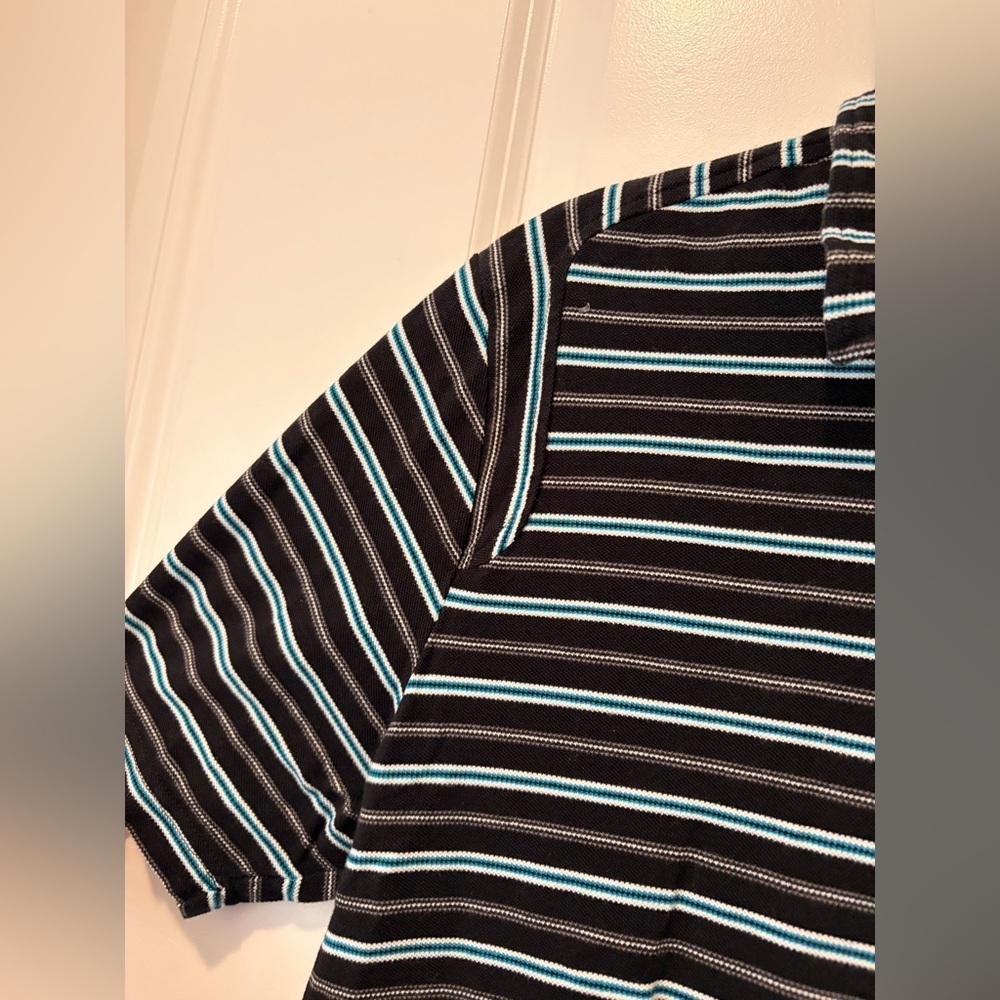 Vintage Oakley Striped Polo Shirt - Large - Picture 4 of 9